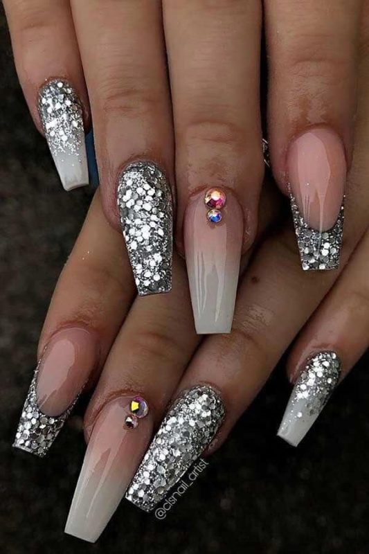 NAILS WITH STRASS AND RHINESTONES 40 Elegant Ideas 💅