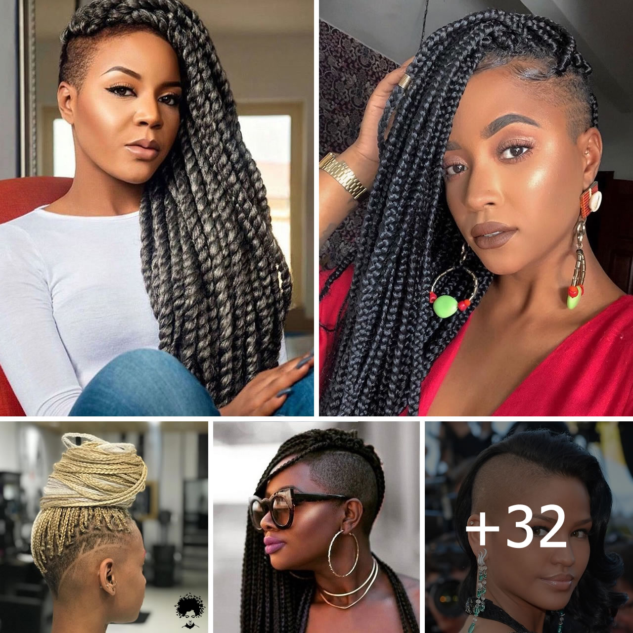32 Box Braids With Shaved Sides For 2023