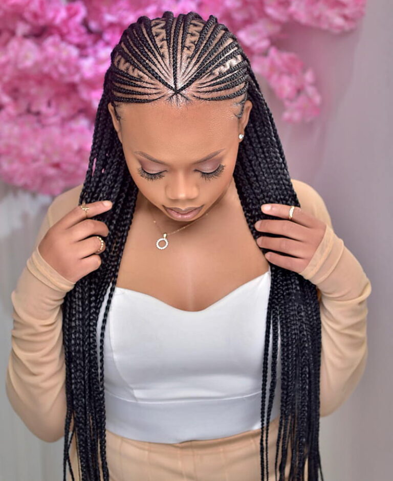 2024 S Braiding Revolution Stunning Hairstyles Redefining Trends   Diagonal Tribal Braids 768x940 