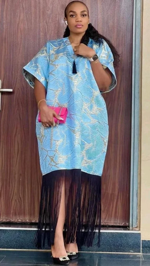 Damask Bubu Gown Styles for Ladies