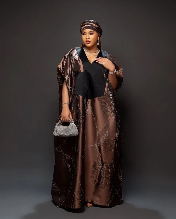 Damask Bubu Gown Styles for Ladies