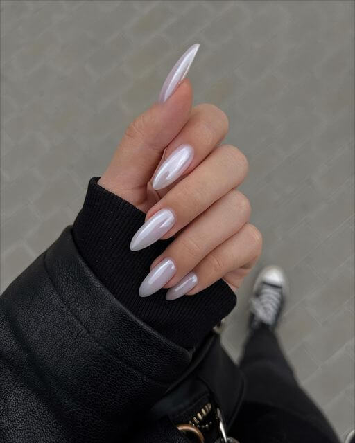 pearl chrome nails
