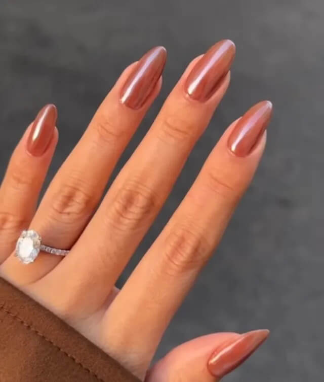 Chocolate Glazed Donut Nails